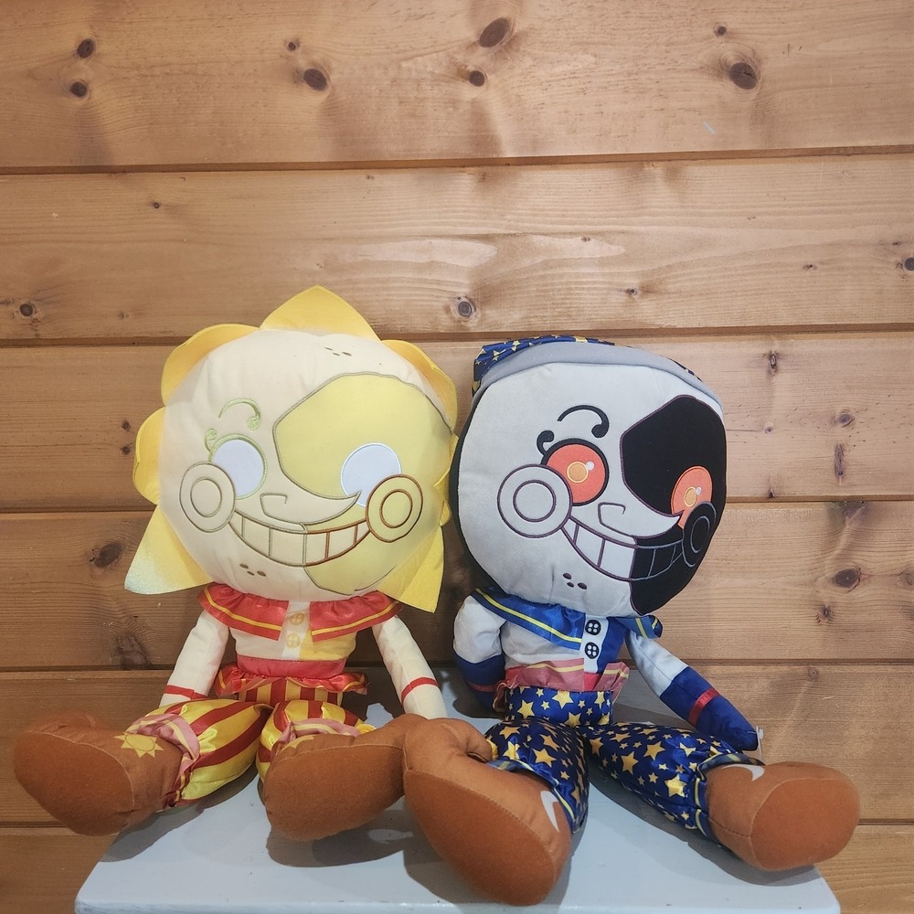 Funko Five Nights Freddy's FNAF Jumbo Moon Sun Plush Lot 2 Security Gamestop 22"